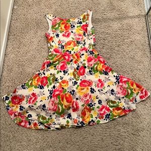 Betsey Johnson Floral Sleeveless Mini Dress with Tulle Skirt